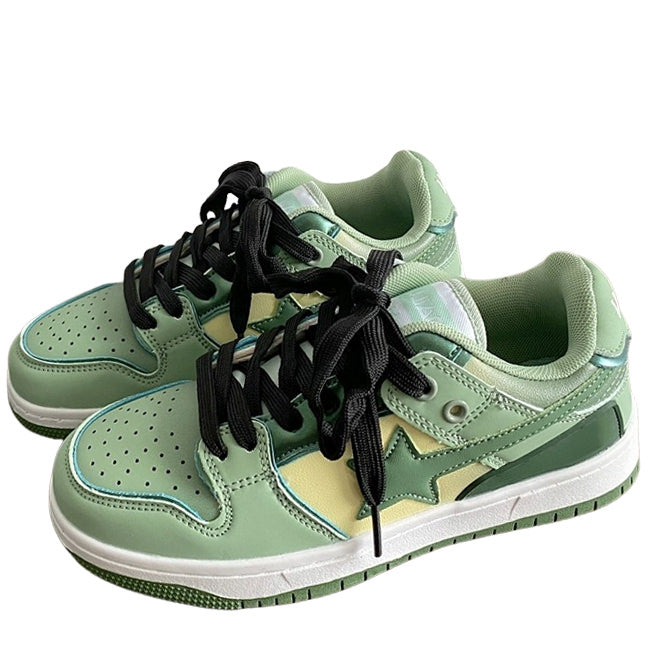 Sage Green Star Sneakers boogzel clothing