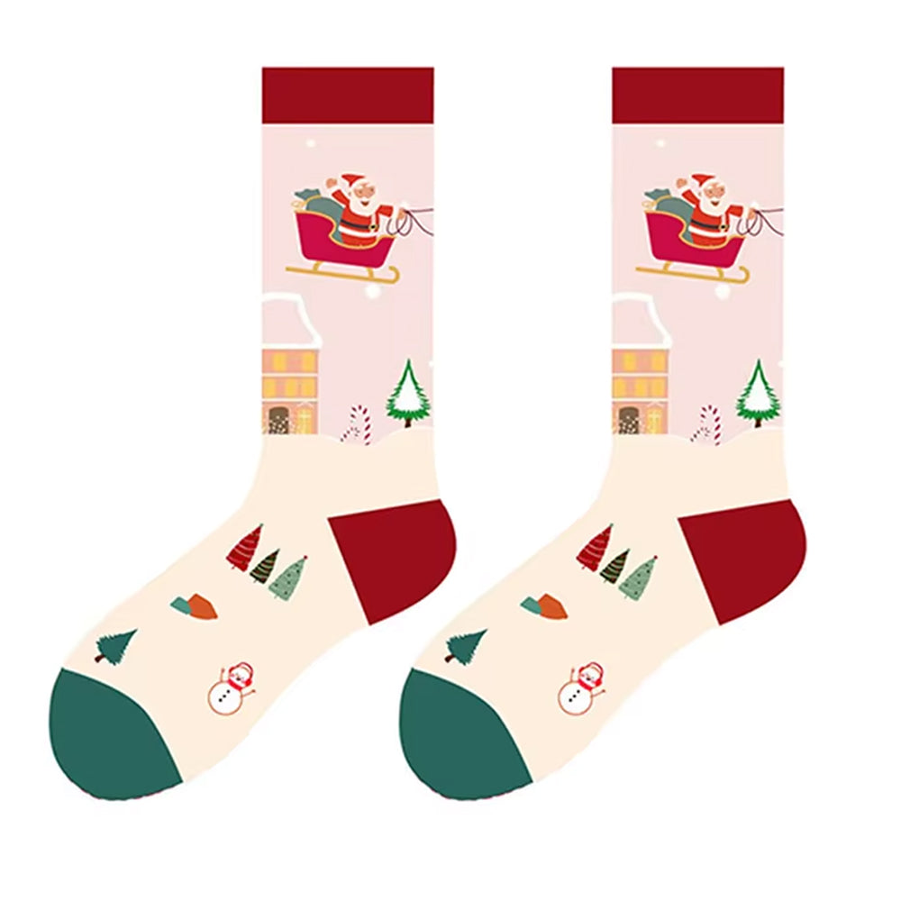 santa sleigh christmas socks boogzel clothing