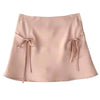 satin mini skirt with bows boogzel clothing