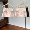 satin mini skirt with bows boogzel clothing