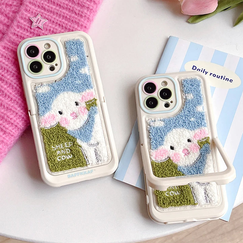 Sheep Embroidered iPhone Case Sheep Embroidered iPhone Case