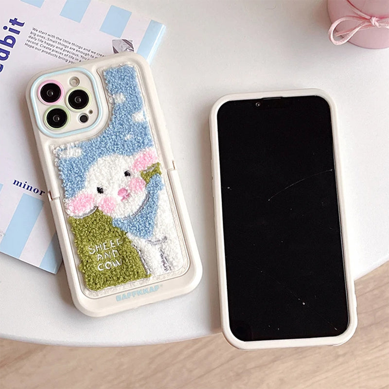 sheep embroidered iphone case boogzel clothing