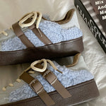 sherpa sneakers with buckle straps boogzel clothing