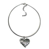 silver heart coin necklace boogzel clothing