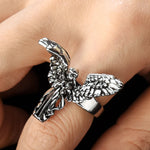 silver angel ring boogzel clothing