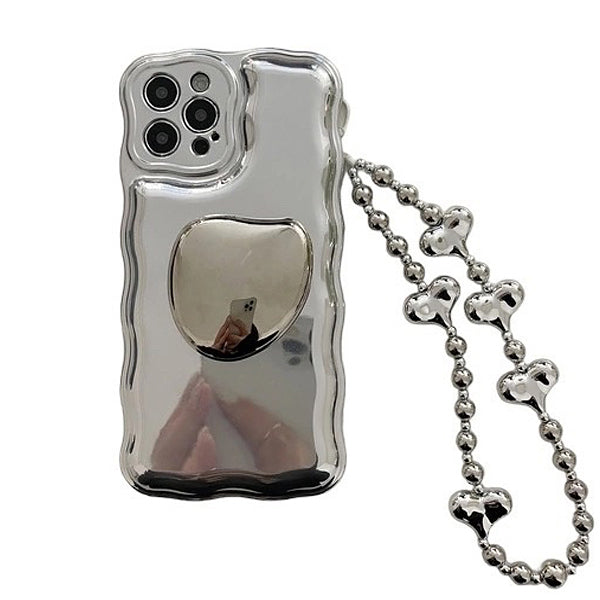 silver bead chain iphone case boogzel clothing