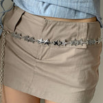 silver star chain belt boogzel clothing