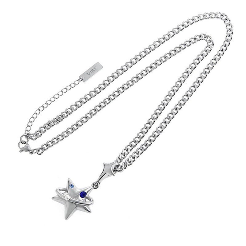 silver star pendant necklace boogzel clothing