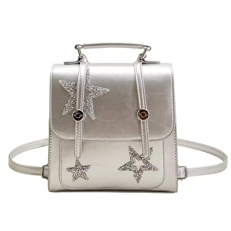 silver star rhinestone backpack boogzel clothing