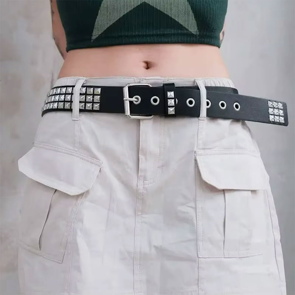 skater girl punk rock pyramid stud belt boogzel clothing