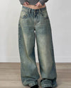 skater girl washed wide leg jeans boogzel clothing