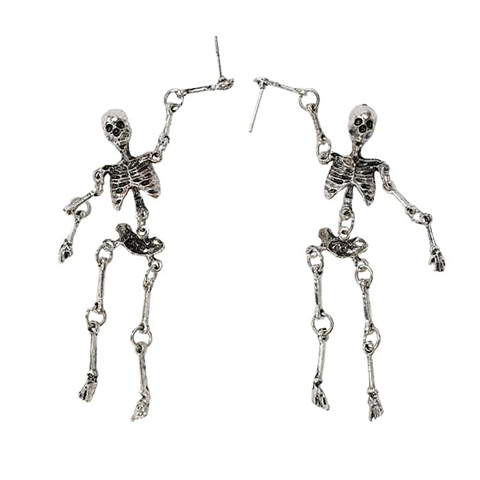 skeleton drop earrings boogzel clothing