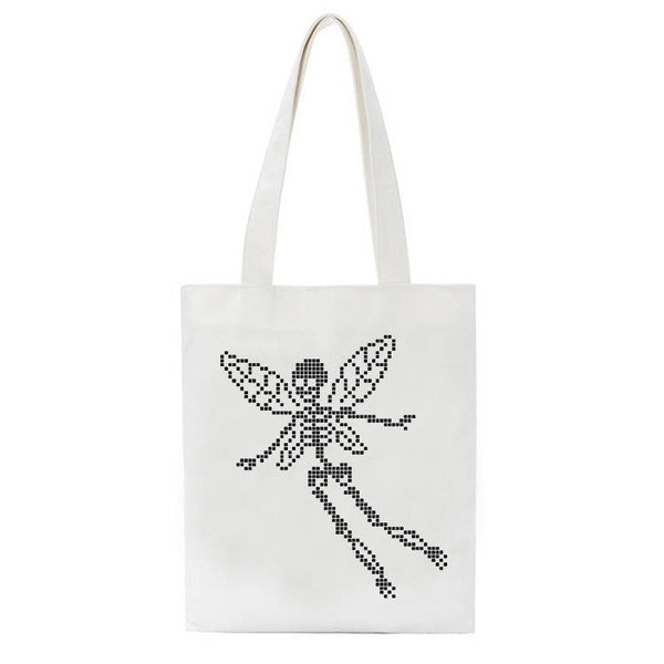 skull butterfly canvas bag boogzel clothing