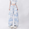 sky blue cargo pants boogzel clothing