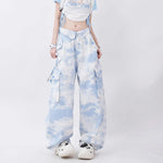 sky blue cargo pants boogzel clothing