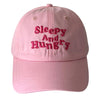 sleepy and hungry embroidery cap boogzel clothing