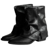 slouchy fit block heel boots boogzel clothing