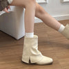 slouchy fit block heel boots boogzel clothing