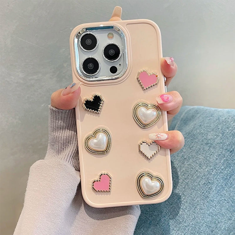 soft girl aesthetic hearts iphone case boogzel clothing