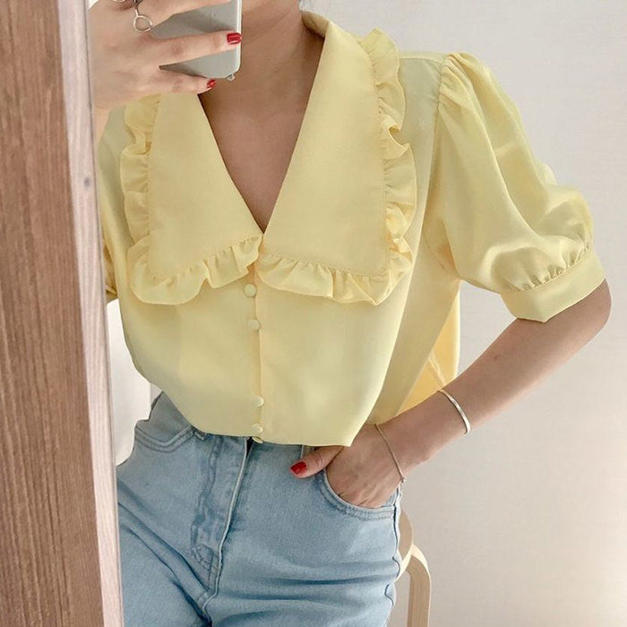 frill collar blouse boogzel clothing
