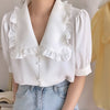 white frill collar blouse boogzel clothing