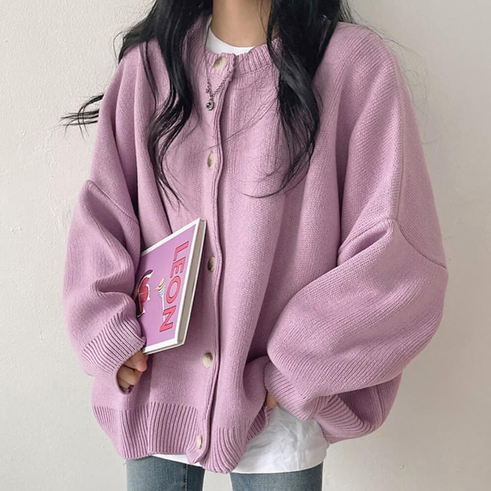 soft girl oversized cardigan boogzel clothing