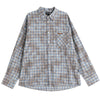 blue plaid button up shirt boogzel clothing