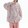 pink plaid button up shirt boogzel clothing