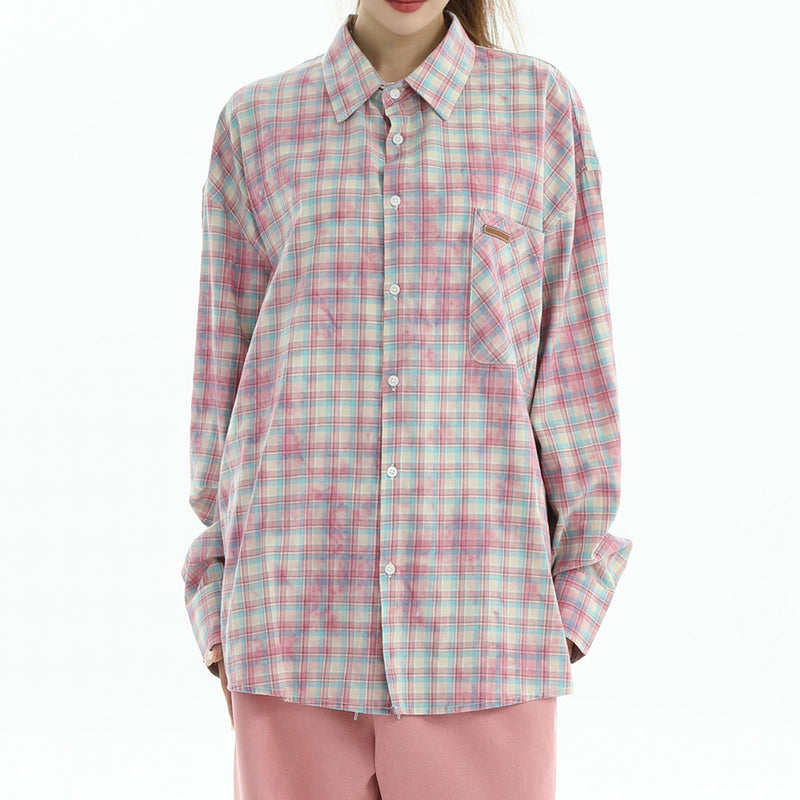 soft girl plaid button up shirt boogzel clothing