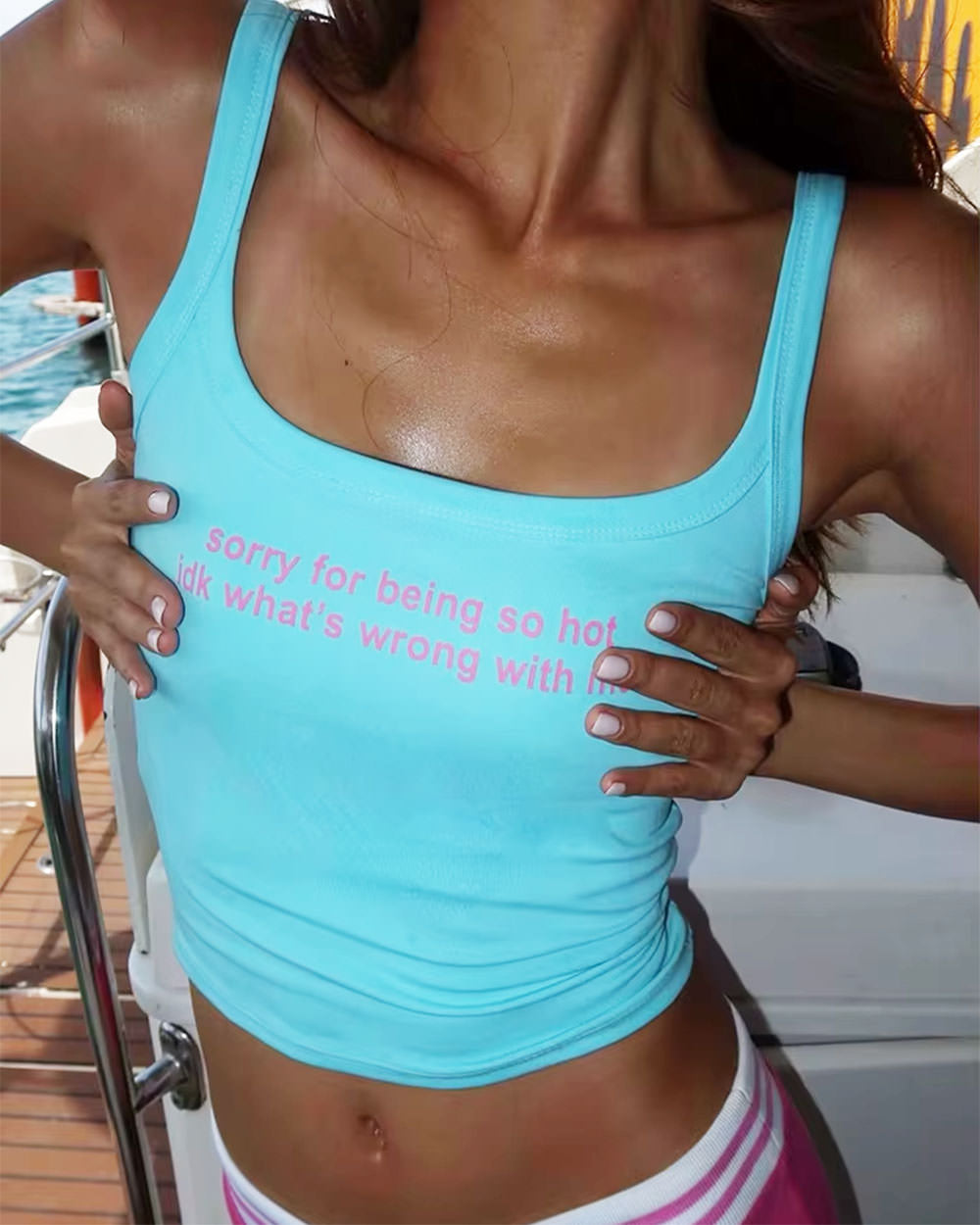 sorry for being so hot tank top boogzel clothing