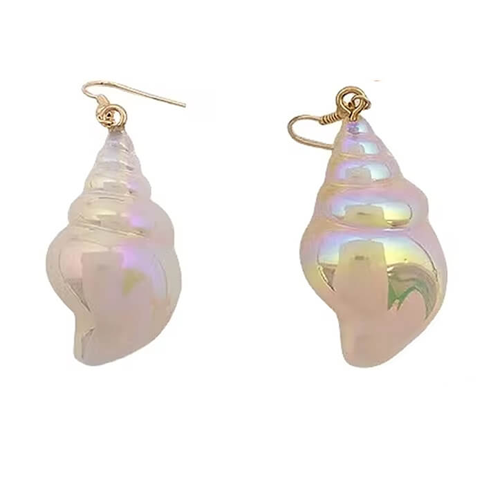 spiral shell earrings boogzel clothing