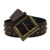 square buckle studded wide belt boogzel clothing