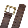 square buckle studded wide belt boogzel clothing