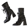 square heel lace up ankle boots boogzel clothing