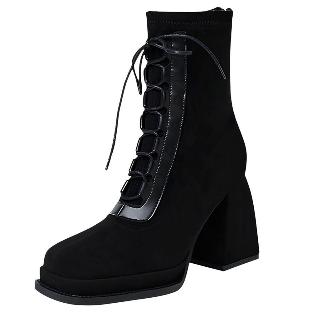 square toe lace up boots boogzel clothing