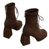 square toe lace up boots boogzel clothing