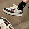 Bubblegum Pink Star Sneakers in Black - Aesthetic Shoes, aesthetic sneakers bogzel clothing