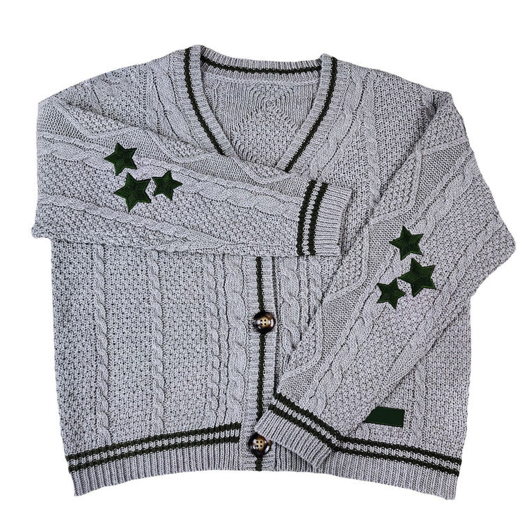Preppy Aesthetic Star Cardigan boogzel clothing