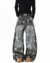 star pattern wide leg jeans boogzel clothing