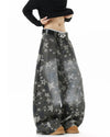 star pattern wide leg jeans boogzel clothing