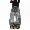 star pattern wide leg jeans boogzel clothing
