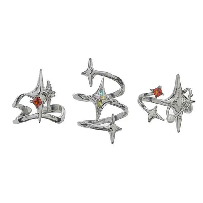star aesthetic spiral ring boogzel clothing