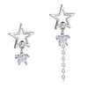 star asymmetric earrings boogzel clothing