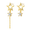 star asymmetric earrings boogzel clothing