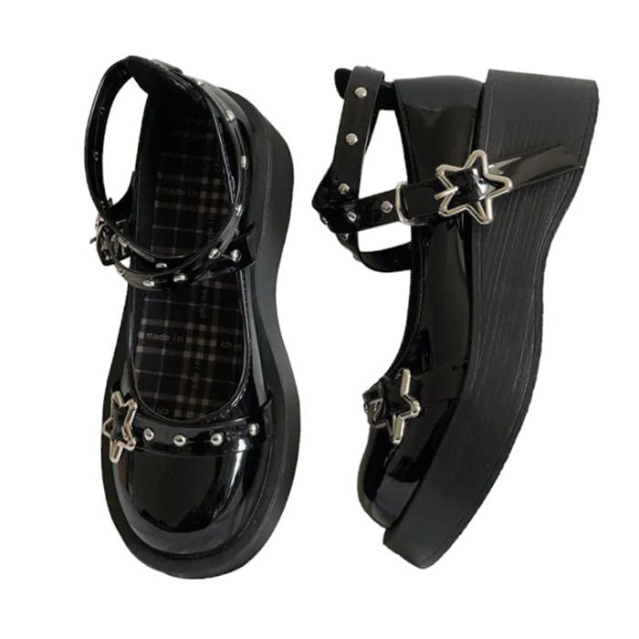 star buckle platform sandals boogzel clothing