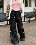 star embroidery baggy pants boogzel clothing