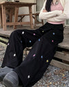 star embroidery baggy pants boogzel clothing