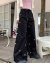 star embroidery baggy pants boogzel clothing