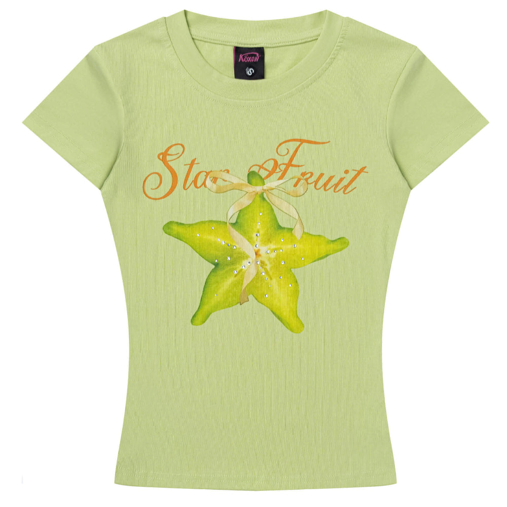star fruit green baby tee boogzel clothing