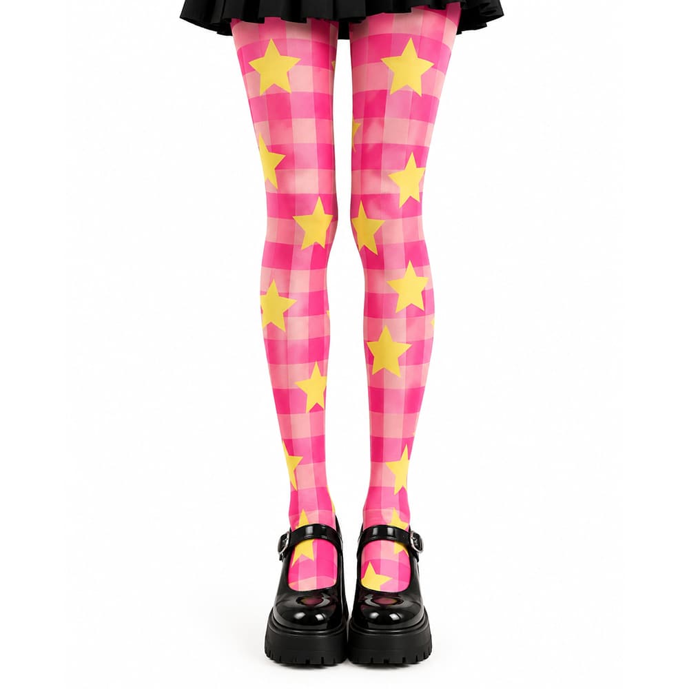 star girl gingham tights boogzel clothing
